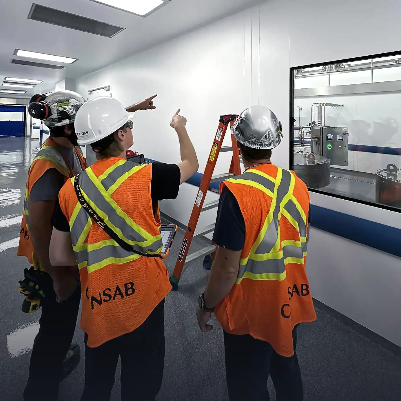 Gestion de chantier en salle blanche par l'équipe Consab